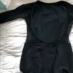 LA Dance designs black mesh leo!